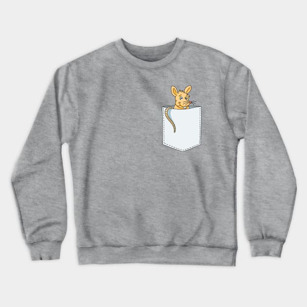 Mouse Rat in Pocket Crewneck Sweatshirt by AVEandLIA